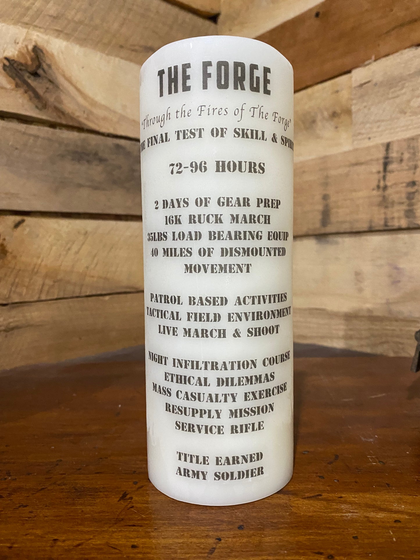 Army Flag-Style Forge Custom Candle