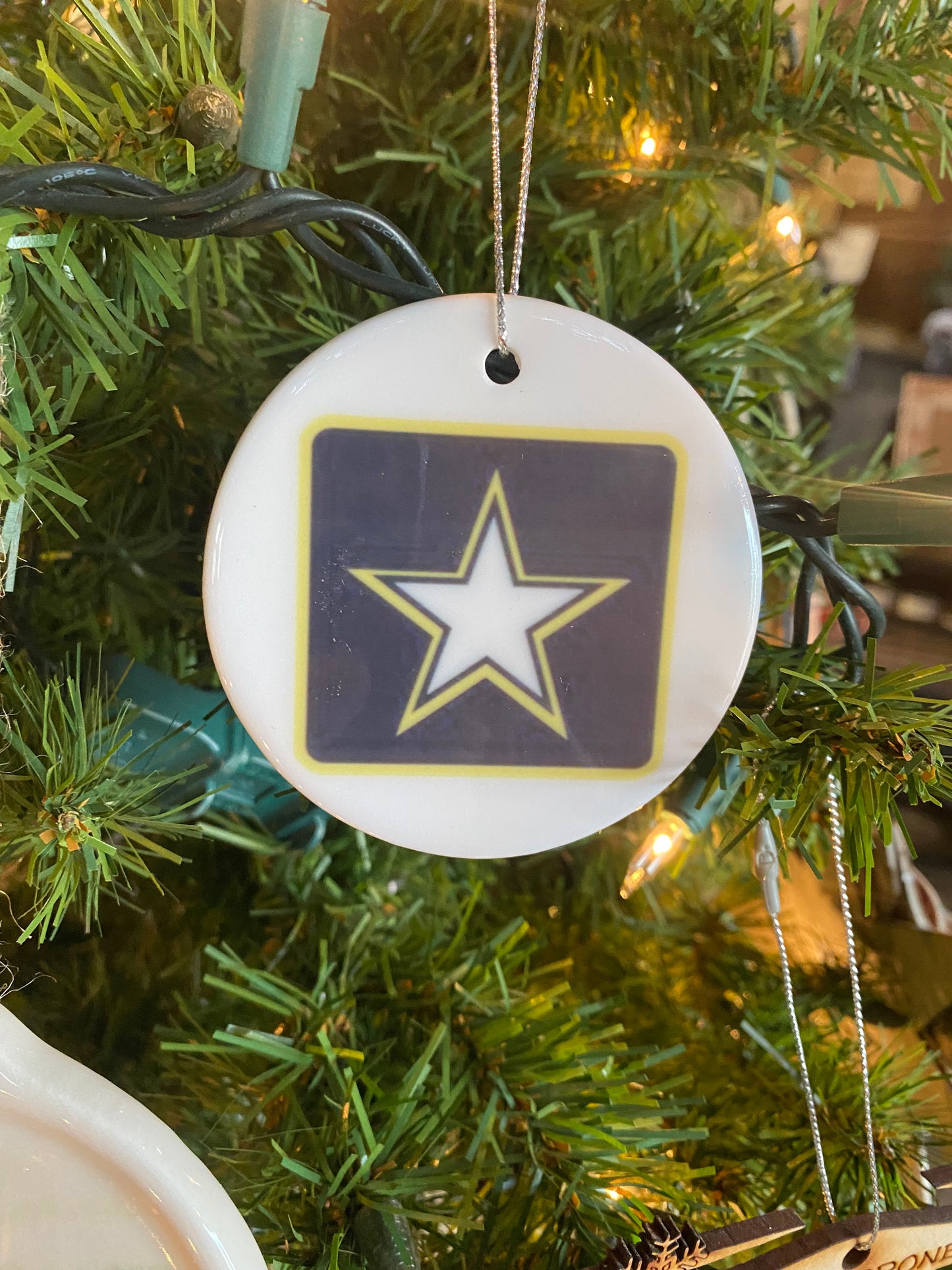 Ceramic 2 sided personalized ornament