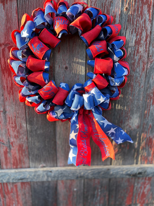 God Bless America Wreath