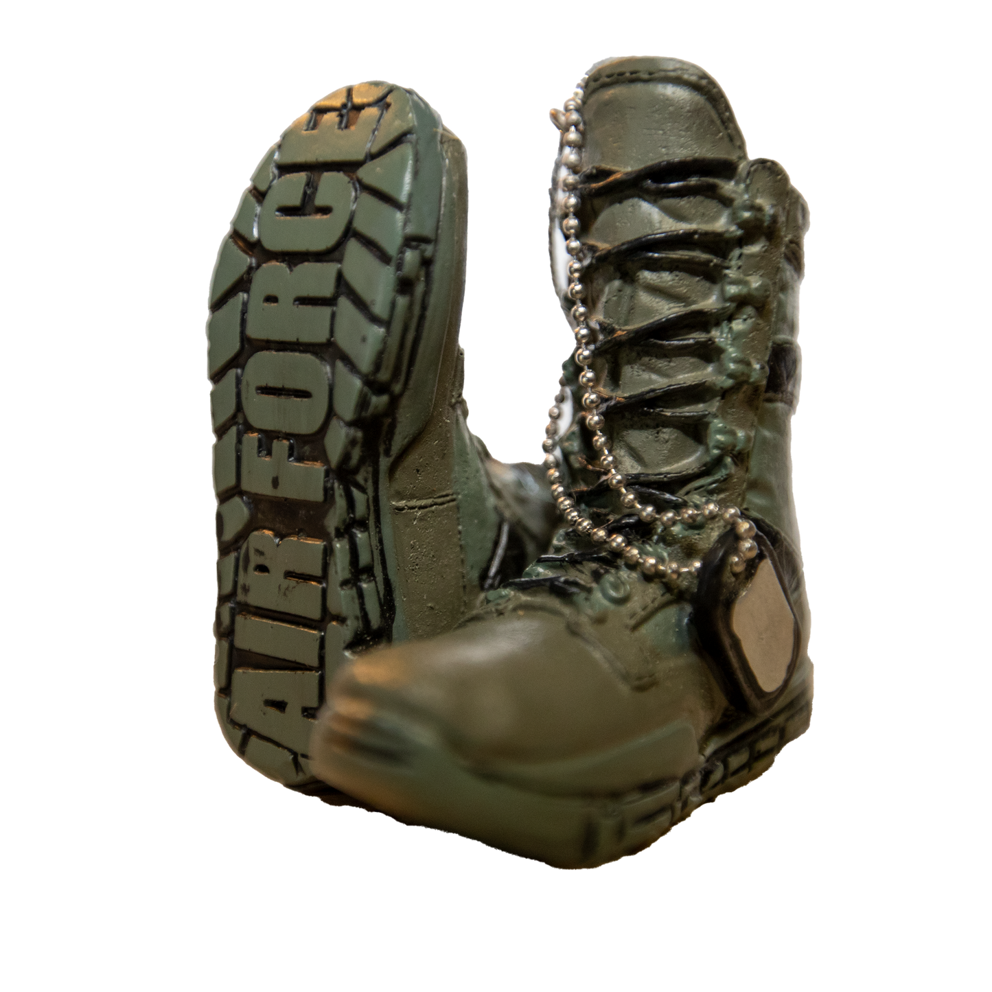 Military Boots Ceramic Christmas Ornaments