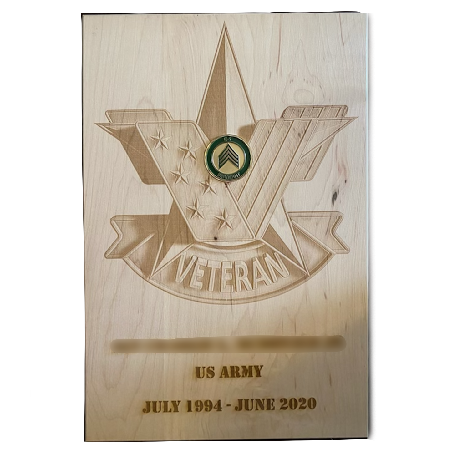 U.S. Army Veteran's Appreciation Plaque